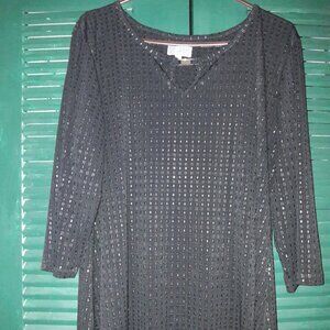 Black and golden details blouse